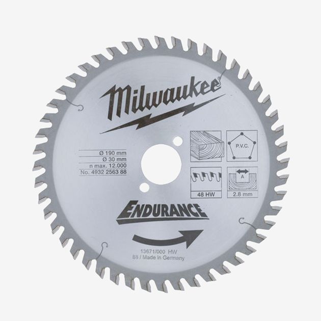 Диск пиляльный MILWAUKEE Ø190/30мм, 48 зубьев, фото  | SNABZHENIE.com.ua