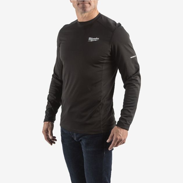 Футболка MILWAUKEE WWLS дышащая, черная, длинный рукав, XL 4932493081, фото , изображение 2 | SNABZHENIE.com.ua Футболка MILWAUKEE WWLS дышащая, черная, длинный рукав, XL 4932493081, фото , изображение 2 | SNABZHENIE.com.ua