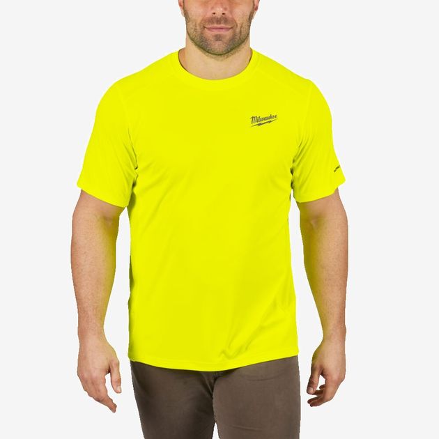 Футболка MILWAUKEE WWSS жёлтая, короткий рукав, дышащая, XL 4932493076, фото  | SNABZHENIE.com.ua