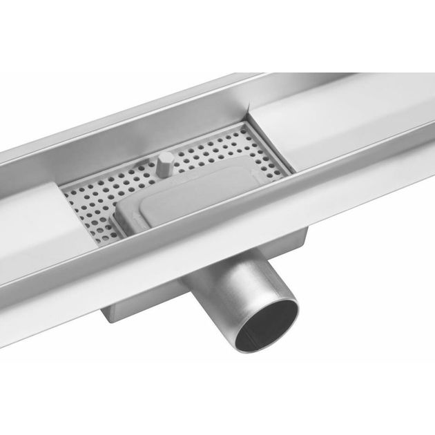 Трап підлоговий лінійний з нержавіючої сталі FALA WET-DRY; 60х 7х 2 см, сифон- 52 мм [6], фото  | SNABZHENIE.com.ua