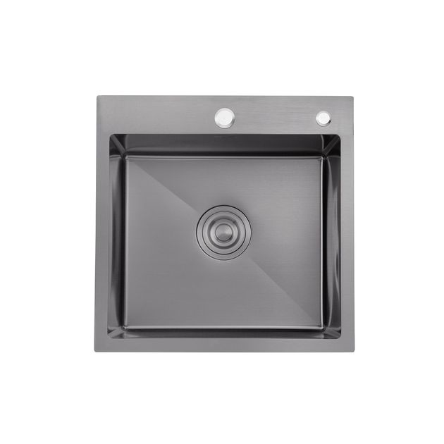 Кухонная мойка Kroner KRP Schwarze 4545HM PVD 3.0/1.0 мм, фото  | SNABZHENIE.com.ua