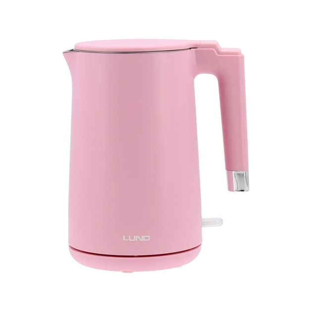 Електрочайник з термостатом з нержавіючої сталі LUND 1,5 л, рожевий, 2200 Вт, живлення від мережі 230 В, фото , зображення 2 | SNABZHENIE.com.ua