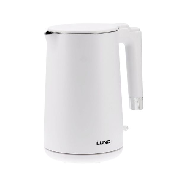 Електрочайник з термостатом з нержавіючої сталі LUND 1,5 л білий, фото , зображення 2 | SNABZHENIE.com.ua