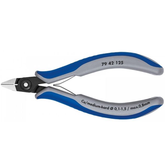 Боковые прецизионные кусачки KNIPEX 79 42 125 для электроники, фото  | SNABZHENIE.com.ua