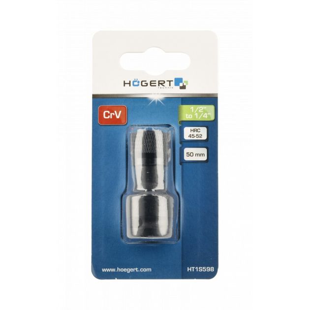 Держатель бит ударный 1/2" на 1/4" HEX HOEGERT HT1S598, фото , изображение 2 | SNABZHENIE.com.ua Держатель бит ударный 1/2" на 1/4" HEX HOEGERT HT1S598, фото , изображение 2 | SNABZHENIE.com.ua