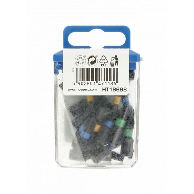 Біти ударні 20 шт., мікс 25 мм HOEGERT HT1S698, фото , зображення 2 | SNABZHENIE.com.ua Біти ударні 20 шт., мікс 25 мм HOEGERT HT1S698, фото , зображення 2 | SNABZHENIE.com.ua