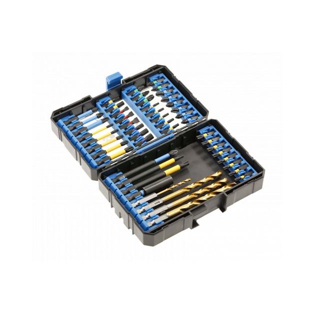 Набір ударних біт зі свердлами по металу 56 шт HOEGERT HT1S803, фото , зображення 2 | SNABZHENIE.com.ua