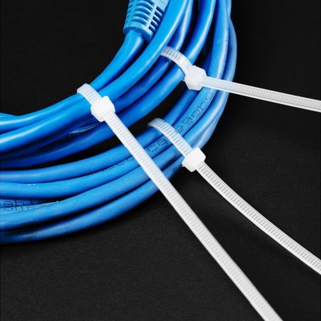 Стяжки нейлонові 2,5 x 100 мм, 100 шт., білі HOEGERT HT2C717, фото , зображення 3 | SNABZHENIE.com.ua Стяжки нейлонові 2,5 x 100 мм, 100 шт., білі HOEGERT HT2C717, фото , зображення 3 | SNABZHENIE.com.ua