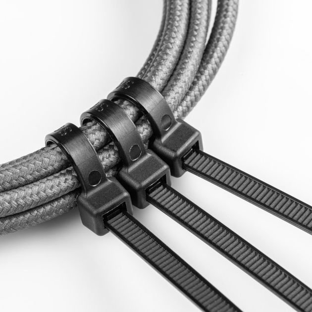 Стяжки нейлонові 2,5 x 100 мм, 100 шт., чорні HOEGERT HT2C700, фото , зображення 2 | SNABZHENIE.com.ua Стяжки нейлонові 2,5 x 100 мм, 100 шт., чорні HOEGERT HT2C700, фото , зображення 2 | SNABZHENIE.com.ua