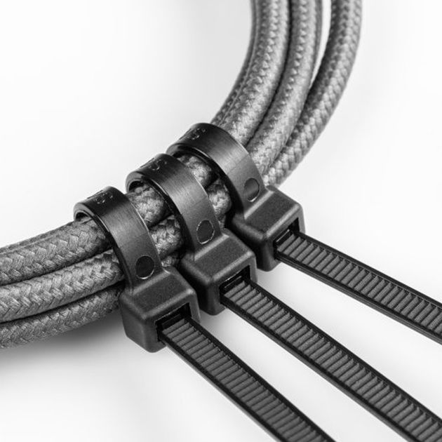 Стяжки нейлонові 3,6 x 200 мм, 25 шт., чорні HOEGERT HT2C705, фото , зображення 2 | SNABZHENIE.com.ua Стяжки нейлонові 3,6 x 200 мм, 25 шт., чорні HOEGERT HT2C705, фото , зображення 2 | SNABZHENIE.com.ua