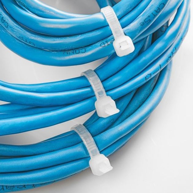 Стяжки нейлонові 4,8 x 200 мм, 100 шт., білі HOEGERT HT2C727, фото , зображення 2 | SNABZHENIE.com.ua Стяжки нейлонові 4,8 x 200 мм, 100 шт., білі HOEGERT HT2C727, фото , зображення 2 | SNABZHENIE.com.ua