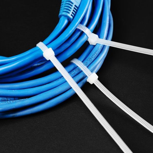 Стяжки нейлонові 4,8 x 200 мм, 100 шт., білі HOEGERT HT2C727, фото , зображення 3 | SNABZHENIE.com.ua Стяжки нейлонові 4,8 x 200 мм, 100 шт., білі HOEGERT HT2C727, фото , зображення 3 | SNABZHENIE.com.ua