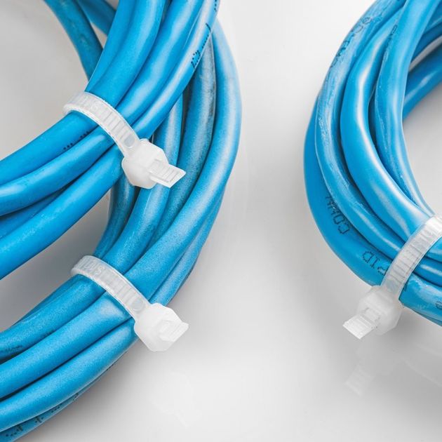 Нейлоновые стяжки 4,8 x 300 мм, 25 шт., белые HOEGERT HT2C728, фото , изображение 2 | SNABZHENIE.com.ua Нейлоновые стяжки 4,8 x 300 мм, 25 шт., белые HOEGERT HT2C728, фото , изображение 2 | SNABZHENIE.com.ua