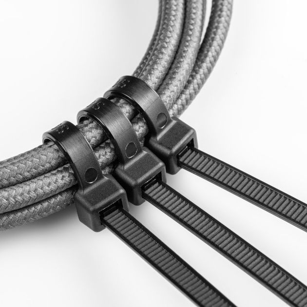 Стяжки нейлонові 4,8 x 370 мм, 100 шт., чорні HOEGERT HT2C714, фото , зображення 2 | SNABZHENIE.com.ua Стяжки нейлонові 4,8 x 370 мм, 100 шт., чорні HOEGERT HT2C714, фото , зображення 2 | SNABZHENIE.com.ua