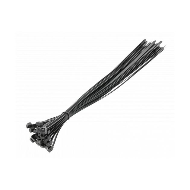 Нейлоновые стяжки 9 x 600 мм, 25 шт., черные HOEGERT HT2C716, фото  | SNABZHENIE.com.ua