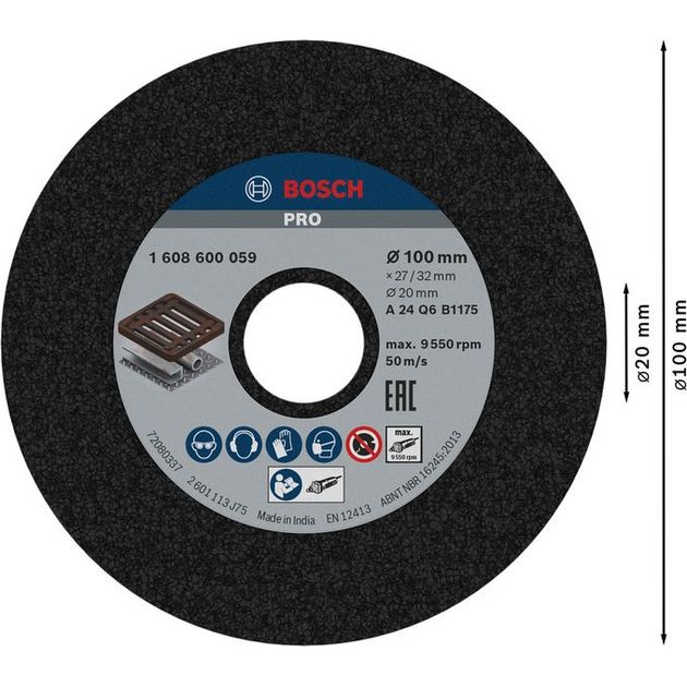 Шлифовальный круг 100 мм для прямых шлифмашин BOSCH, фото , изображение 2 | SNABZHENIE.com.ua Шлифовальный круг 100 мм для прямых шлифмашин BOSCH, фото , изображение 2 | SNABZHENIE.com.ua