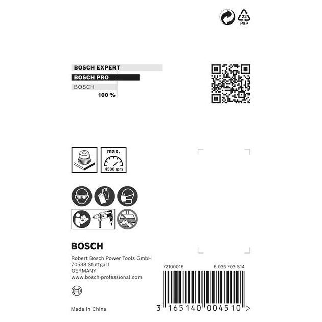 Щітка чашечна 6 мм 0,3 Х 70 м витая сталь BOSCH, фото , зображення 2 | SNABZHENIE.com.ua Щітка чашечна 6 мм 0,3 Х 70 м витая сталь BOSCH, фото , зображення 2 | SNABZHENIE.com.ua