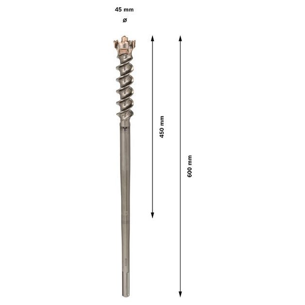 Бур Bosch SDS-max-9 BreakThrough 45x450x600 мм (1618596455), фото , изображение 2 | SNABZHENIE.com.ua