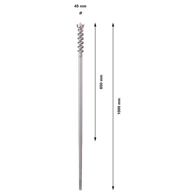 Бур по бетону 45 x 850 мм для глибоких отворів BreakThrough SDS-max 9,1 шт. BOSCH (1618596456), фото , зображення 3 | SNABZHENIE.com.ua