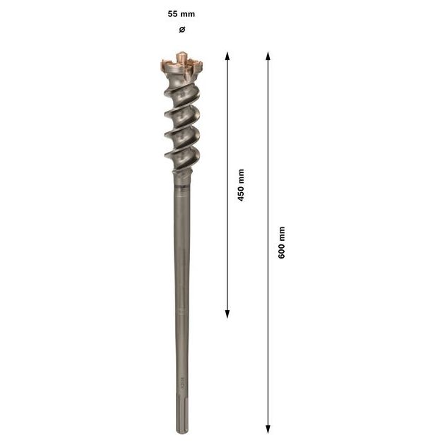 Бур Bosch SDS-max-9 BreakThrough 55х450 мм (1618596457), фото , изображение 3 | SNABZHENIE.com.ua