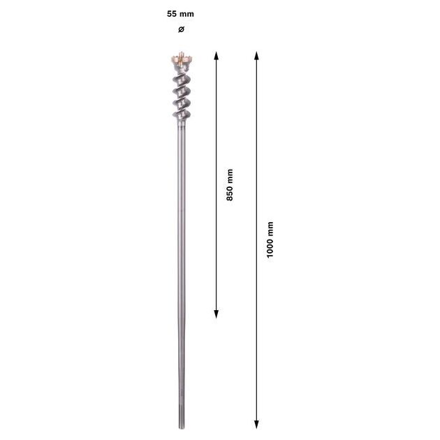 Бур по бетону 55x850 мм BreakThrough SDS-max 9,1 шт. BOSCH, фото , изображение 3 | SNABZHENIE.com.ua Бур по бетону 55x850 мм BreakThrough SDS-max 9,1 шт. BOSCH, фото , изображение 3 | SNABZHENIE.com.ua
