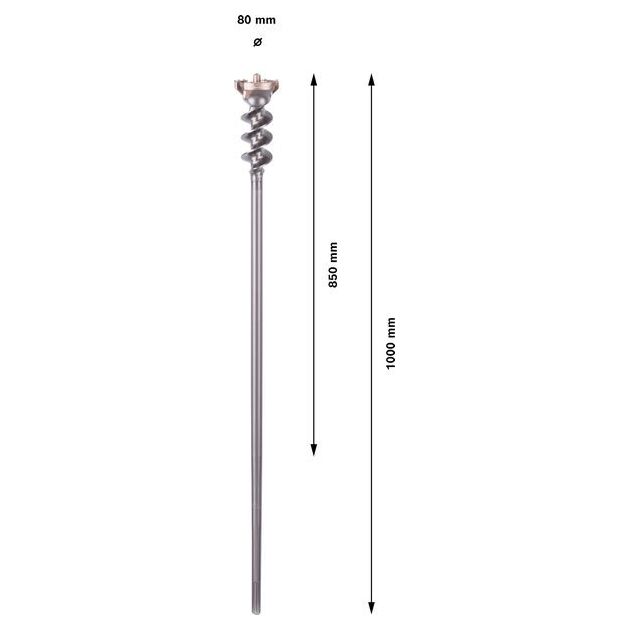 Сверла для насквозь сверления SDS max-9 Break Through 80 x 850 мм BOSCH, фото , изображение 3 | SNABZHENIE.com.ua