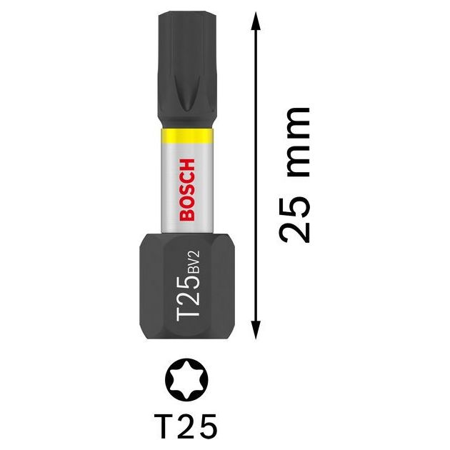 Бита T25 x 25 мм Impact Control TicTac, 25 шт, BOSCH, фото , изображение 3 | SNABZHENIE.com.ua Бита T25 x 25 мм Impact Control TicTac, 25 шт, BOSCH, фото , изображение 3 | SNABZHENIE.com.ua