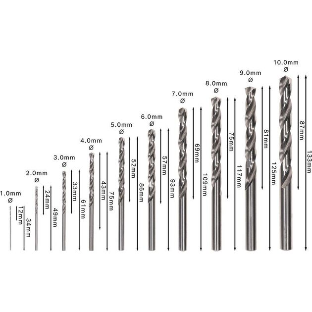 Набор сверел по металлу Bosch Robust Line, HSS-G, 1-10 мм, 10 шт., фото , изображение 3 | SNABZHENIE.com.ua Набор сверел по металлу Bosch Robust Line, HSS-G, 1-10 мм, 10 шт., фото , изображение 3 | SNABZHENIE.com.ua