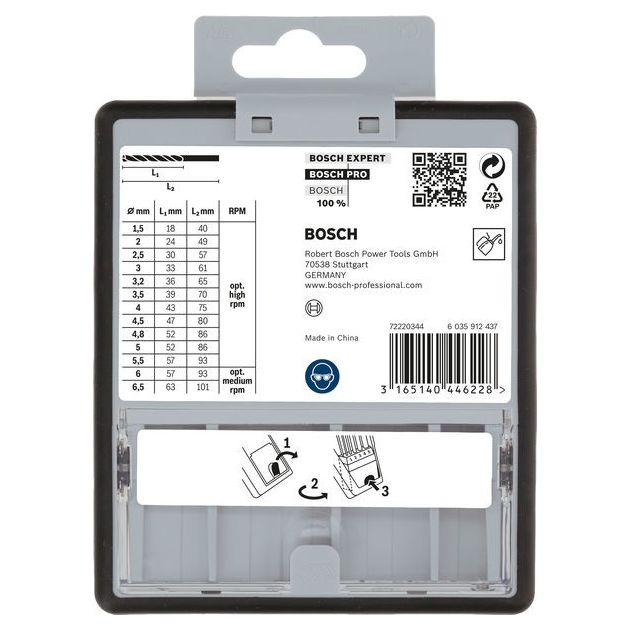 Набор из 13 свердел по металлу BOSCH, HSS-G, 1,5–6,5 мм, фото , изображение 2 | SNABZHENIE.com.ua Набор из 13 свердел по металлу BOSCH, HSS-G, 1,5–6,5 мм, фото , изображение 2 | SNABZHENIE.com.ua