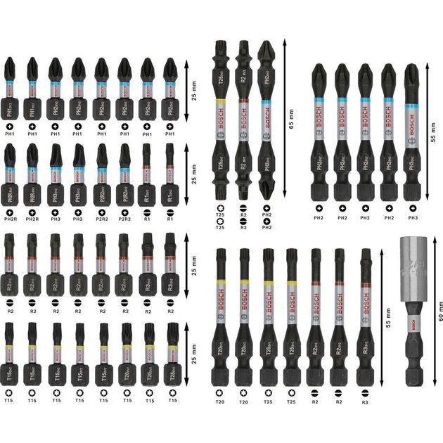 Набор бит для отвертки PRO Impact, 48 шт., BOSCH, фото , изображение 3 | SNABZHENIE.com.ua Набор бит для отвертки PRO Impact, 48 шт., BOSCH, фото , изображение 3 | SNABZHENIE.com.ua