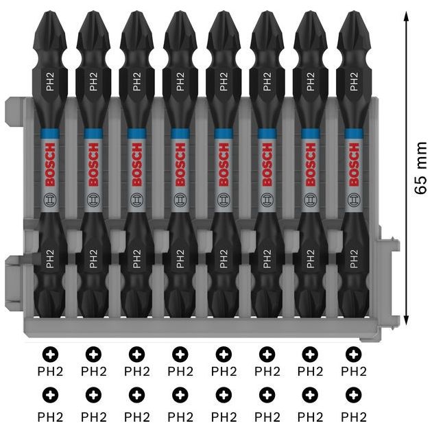 Биты для шуруповерта BOSCH PH2, PZ2, T15-T30, магнитный держатель, 7 шт., фото , изображение 3 | SNABZHENIE.com.ua Биты для шуруповерта BOSCH PH2, PZ2, T15-T30, магнитный держатель, 7 шт., фото , изображение 3 | SNABZHENIE.com.ua