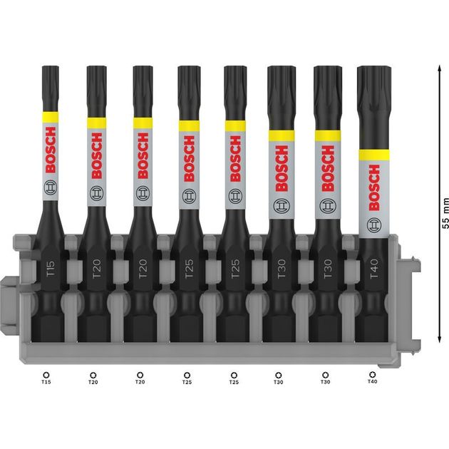 Комплект насадок Impact Control для ударных дрилей, 8 шт. BOSCH, фото , изображение 3 | SNABZHENIE.com.ua