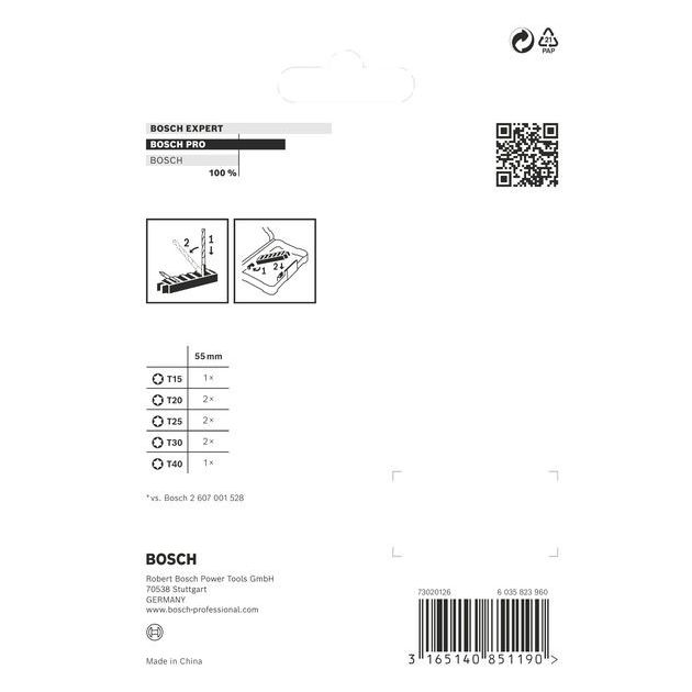 Комплект насадок Impact Control для ударных дрилей, 8 шт. BOSCH, фото , изображение 2 | SNABZHENIE.com.ua