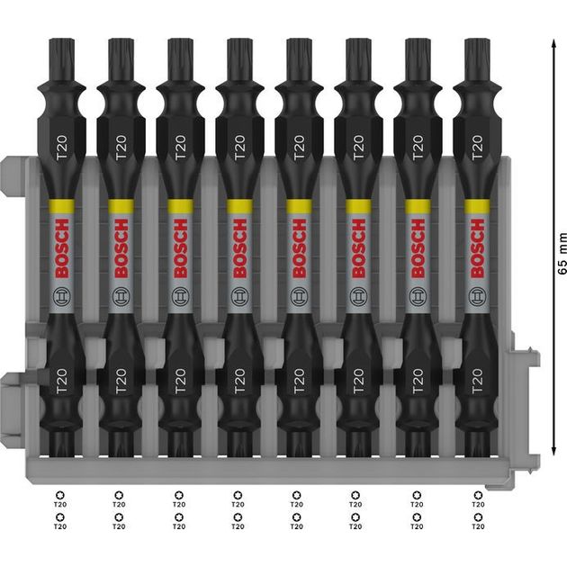 Набор бит для шуруповерта с ударной функцией, 8 шт. BOSCH, фото , изображение 3 | SNABZHENIE.com.ua