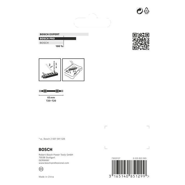 Набор бит для шуруповерта с ударной функцией, 8 шт. BOSCH, фото , изображение 2 | SNABZHENIE.com.ua