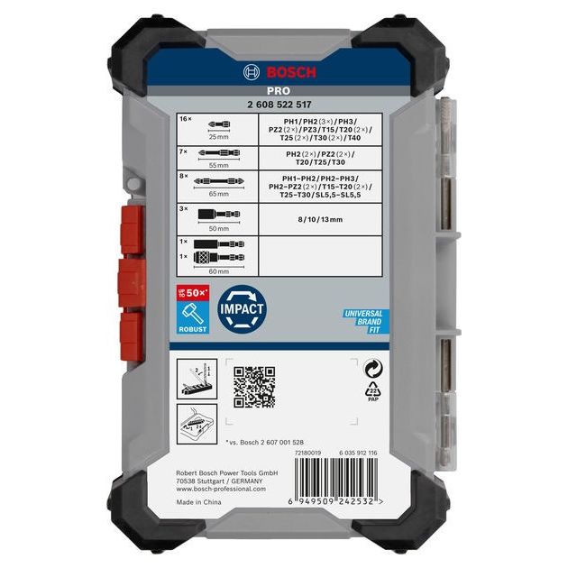 Набор бит для шуруповертов PRO Impact, 36 шт. BOSCH, фото , изображение 2 | SNABZHENIE.com.ua