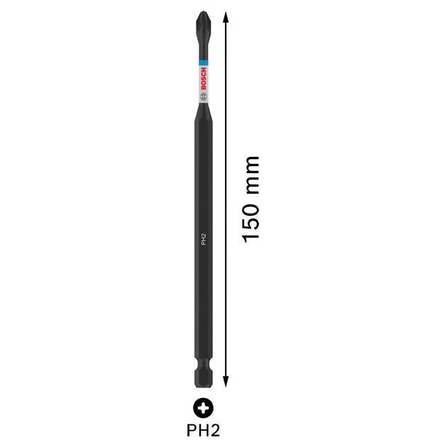 Насадка PRO Phillips Impact, PH2, 150 мм BOSCH, фото , зображення 3 | SNABZHENIE.com.ua