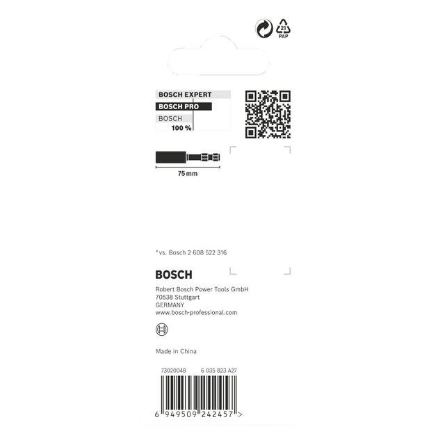 Тримач PRO Standard Bit Holder Impact, 75 мм BOSCH, фото , зображення 2 | SNABZHENIE.com.ua Тримач PRO Standard Bit Holder Impact, 75 мм BOSCH, фото , зображення 2 | SNABZHENIE.com.ua