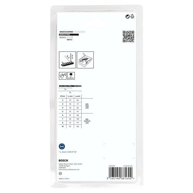 Комплект із 8 свердел HSS Impact Control, 2–10 мм BOSCH, фото , зображення 2 | SNABZHENIE.com.ua Комплект із 8 свердел HSS Impact Control, 2–10 мм BOSCH, фото , зображення 2 | SNABZHENIE.com.ua