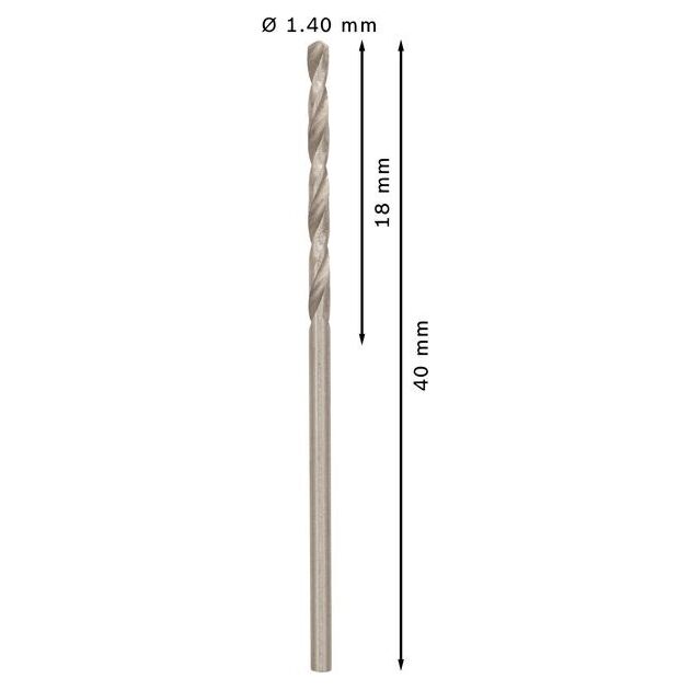 Свердло по металлу HSS-G, DIN 338, 1,4 x 18 x 40 мм, BOSCH, фото , изображение 3 | SNABZHENIE.com.ua