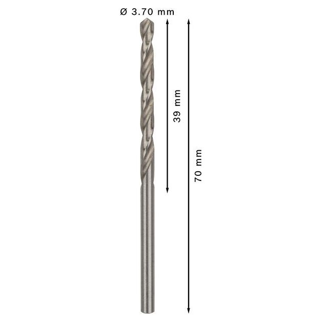 Сверла по металлу 10 шт. HSS-G 3.7 мм BOSCH (2608585483), фото , зображення 3 | SNABZHENIE.com.ua
