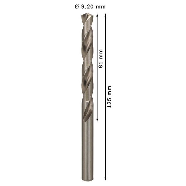 Свердло по металлу HSS-G, DIN 338, 9,2 x 81 x 125 мм, BOSCH, фото , изображение 3 | SNABZHENIE.com.ua