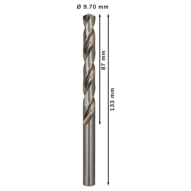 Свердло по металлу HSS-G, DIN 338, 9,7 x 87 мм, BOSCH, фото , изображение 3 | SNABZHENIE.com.ua