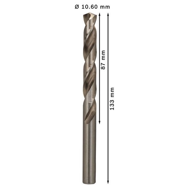 Сверла по металлу из быстрорежущей стали HSS-G, DIN 338, 10,6 мм, BOSCH, фото , изображение 3 | SNABZHENIE.com.ua