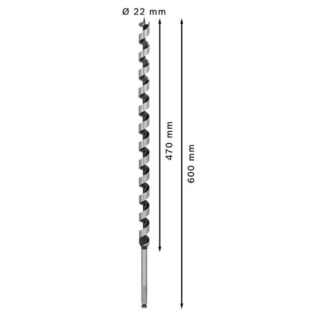 Гвинтові свердла по дереву, шестигранний хвостовик 22 x 470 x 600 мм, d 11,1 мм BOSCH, фото , зображення 3 | SNABZHENIE.com.ua Гвинтові свердла по дереву, шестигранний хвостовик 22 x 470 x 600 мм, d 11,1 мм BOSCH, фото , зображення 3 | SNABZHENIE.com.ua