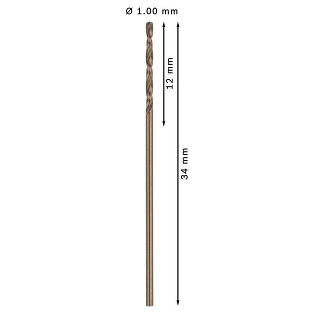 Свердло по металлу HSS-Co, DIN 338, 1x12x34 мм, BOSCH, фото , изображение 3 | SNABZHENIE.com.ua
