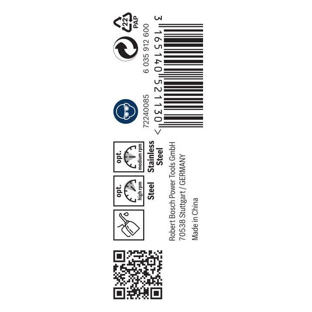 Сверло по металлу Bosch HSS-Co, DIN 338, 3,3*36 мм, 10 шт (2608585878), фото , зображення 2 | SNABZHENIE.com.ua