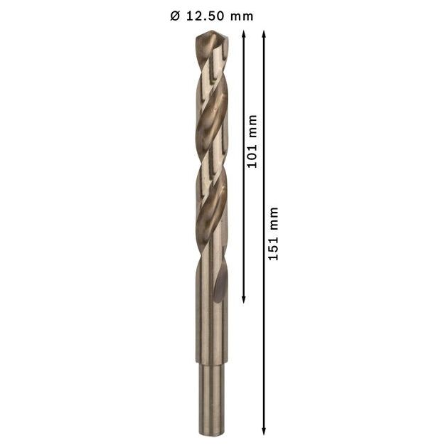 Сверло по металлу HSS-Co, DIN 338, 12,5 x 101 мм, BOSCH, фото , изображение 3 | SNABZHENIE.com.ua