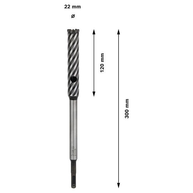 Резак для арматуры BOSCH SDS plus, 22 x 120 x 300 мм, 4 лезвия, фото , изображение 3 | SNABZHENIE.com.ua