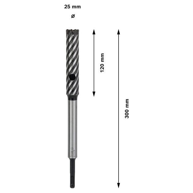 Резак для арматуры BOSCH SDS plus 9 25x120x300 мм с 4 лезвиями, фото , изображение 3 | SNABZHENIE.com.ua